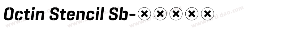 Octin Stencil Sb字体转换